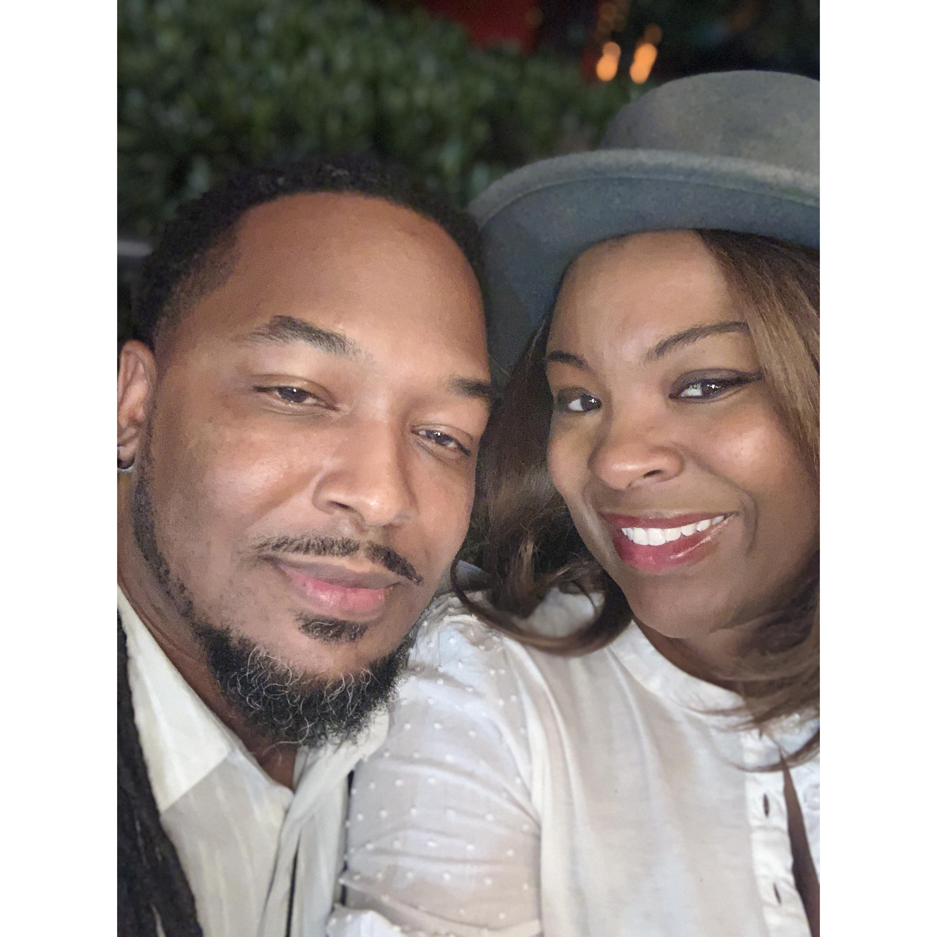Hookah Hangin with bro & sis (the Johnson's) Celebrating us all being in the A YAY!!!
