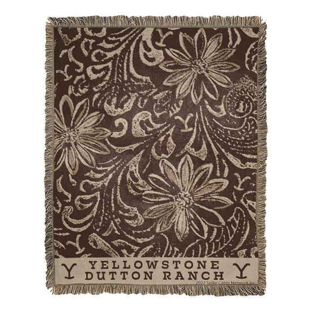 Northwest Yellowstone Woven Jacquard Throw Blanket, 46" x 60", Saddle