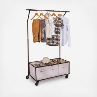 Garment Rack with Bins