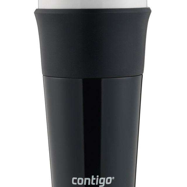 Contigo Knox Insulated Ceramic Travel Mug, 12oz, Glossy Black
