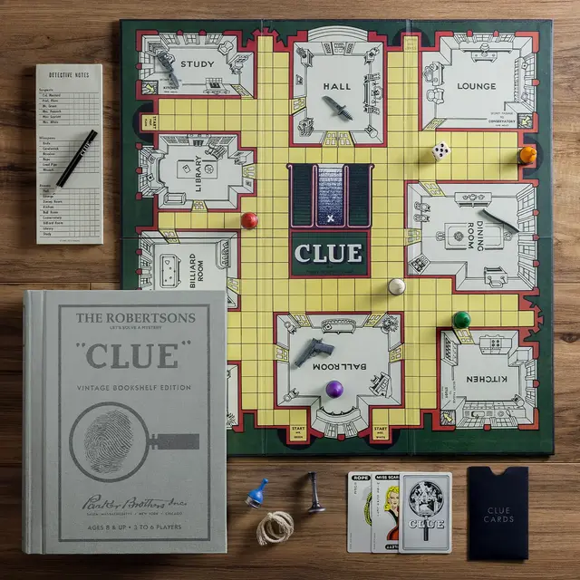 Clue® Personalized Vintage Bookshelf Edition Board Game