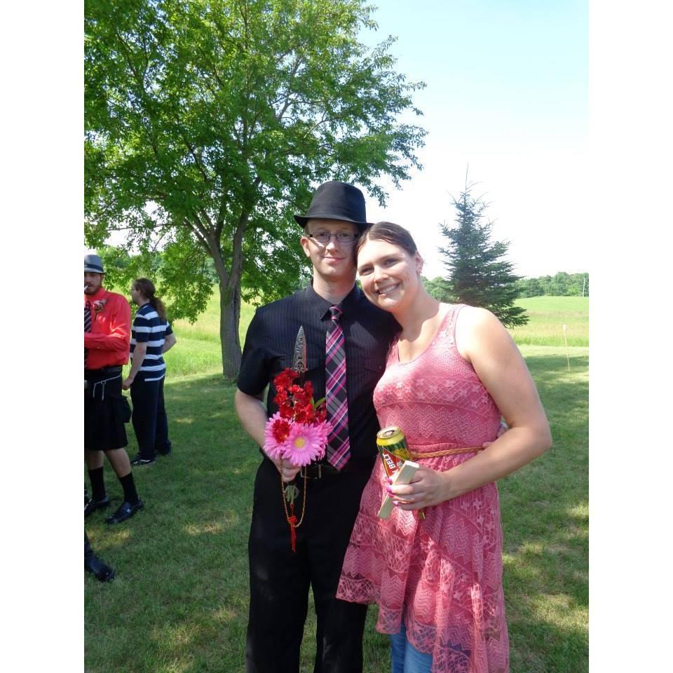 The very first picture ever taken of us, at Tiffany and Brett's wedding!