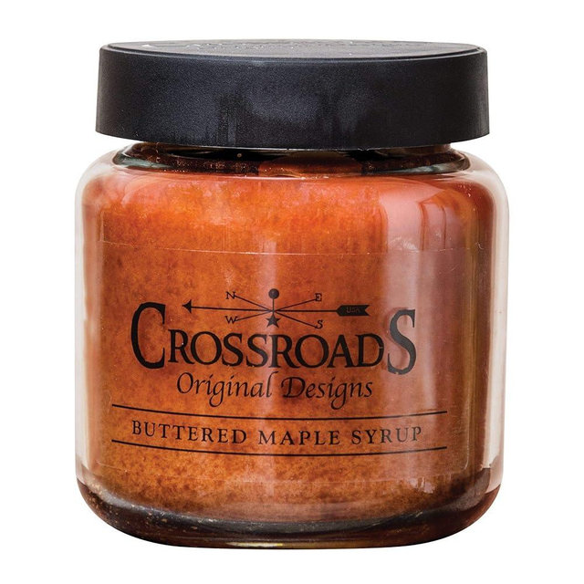 Crossroads Candle 16 Ounce Jar Candle - Buttered Maple Syrup
