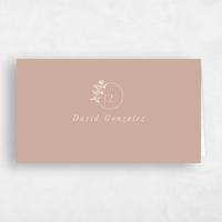 Brown Wedding Place Card - Positano