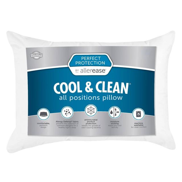 Standard/Queen Perfect Protection Cool & Clean All Positions Bed Pillow - Allerease
