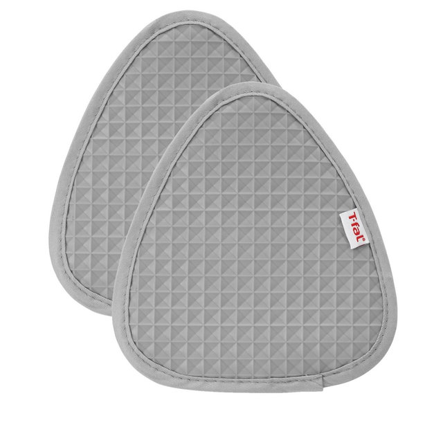 T-fal Flexible Waffle Silicone Pot Holders Set of Two Gray