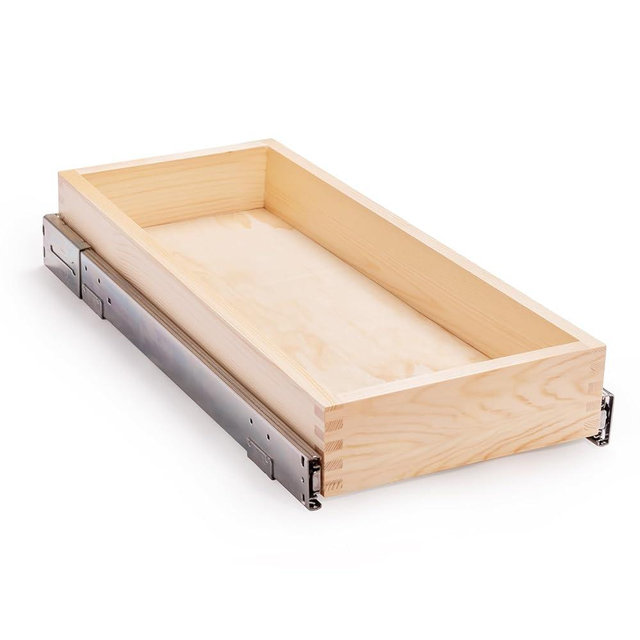 Mulush 10”W x 21”D x 3”H Soft Close Slide Out Wood Drawer Organizer for Kitchen, (Cabinet Opening>11.5 inches for Bottom Assembly, Opening= 11 inches for Side Assembly)