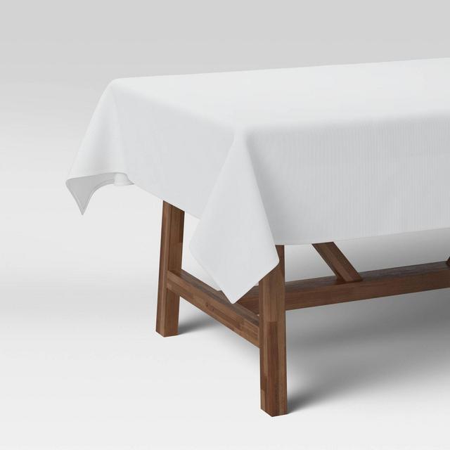 104" x 60" Cotton Solid Tablecloth White - Threshold™