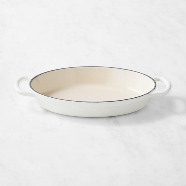 Le Creuset Signature Enameled Cast Iron Oval Gratin Baker, 1-Qt., Matte White