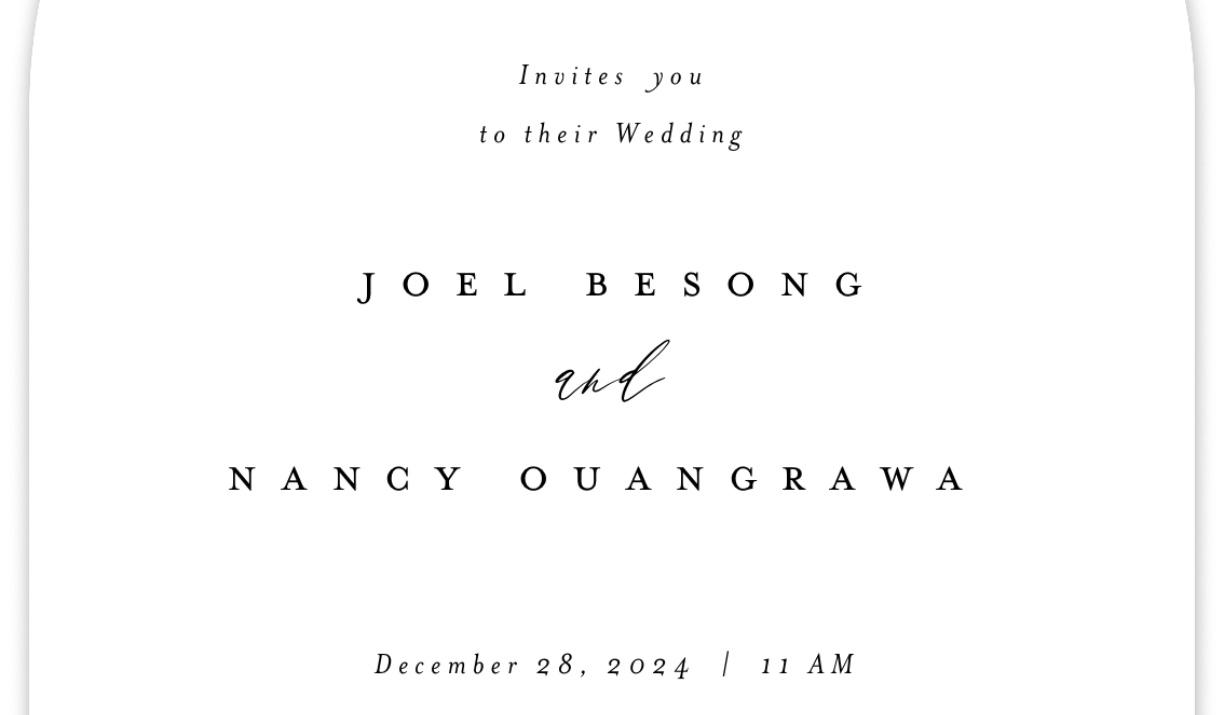 The Wedding Website of JOEL BESONG and NANCY Ouangrawa