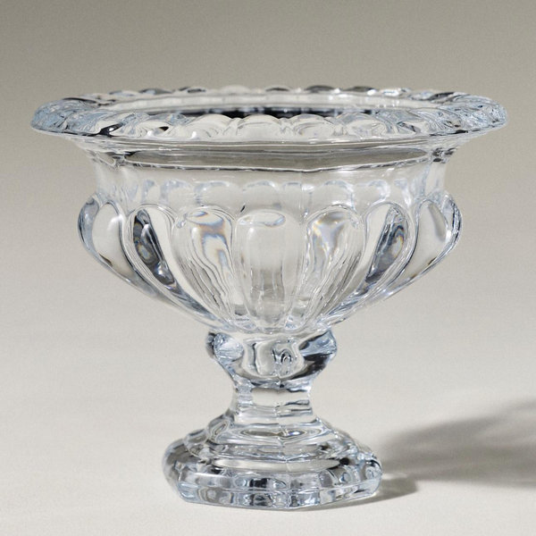Iris Pressed Glass Vase - Wide, Assorted