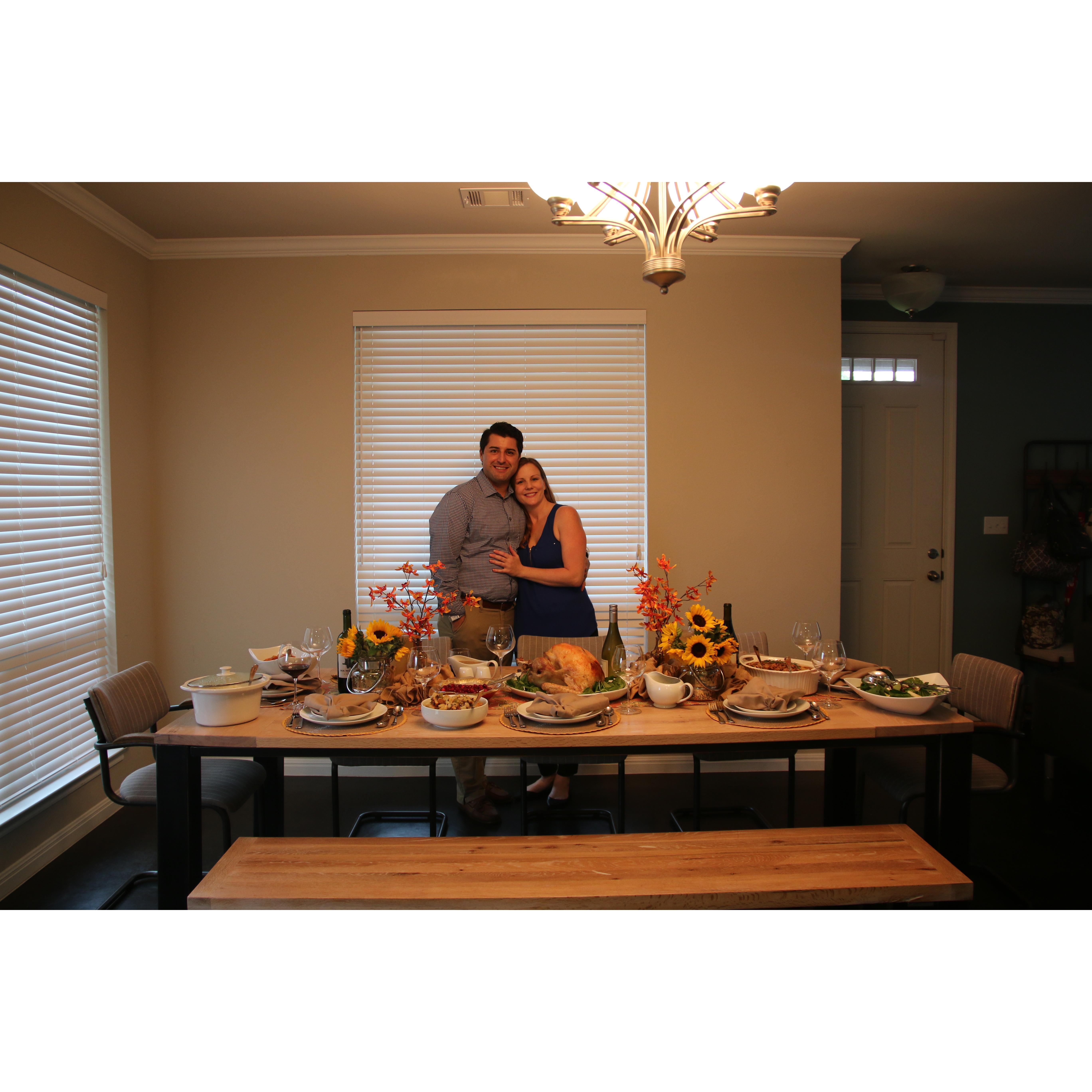 Our first Thanksgiving after moving in together