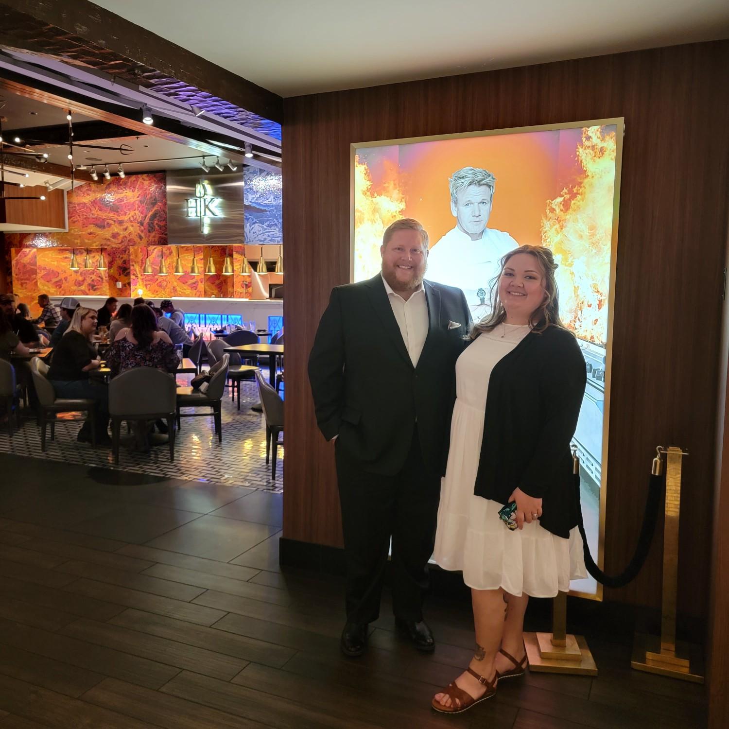Wedding night dinner at Hells Kitchen in Lake Tahoe