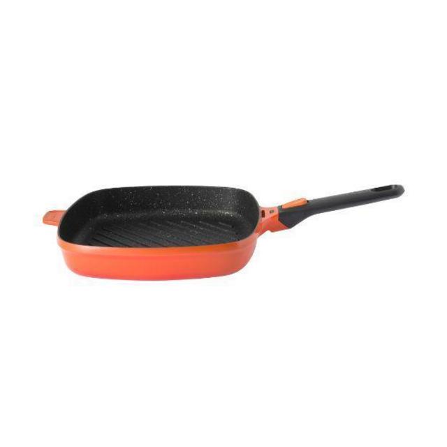 BergHOFF GEM  Cast Alum NS 11" Grill Pan, caribbean Red