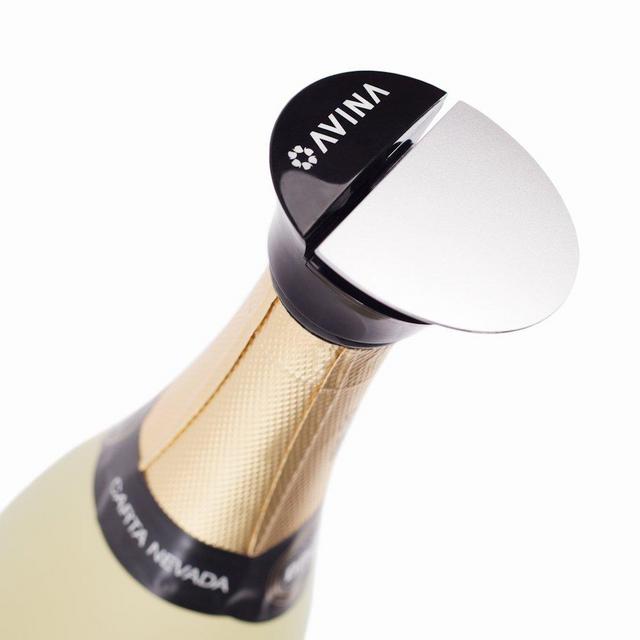 AVINA Champagne Stopper – Resealable Leak-Proof Sparkling Wine or Prosecco Saver Keeps The Fizz In Your Bubbly – No Leaks, No Spills, No Waste with Open Bottles – Ideal Wine Gift This Christmas
