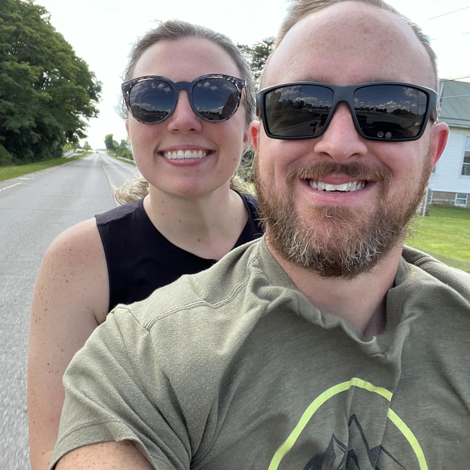 A rare cheesy grin for the both of us.