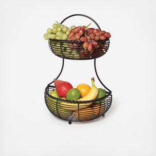 Gourmet Basics Rope 2-Tier Basket