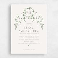 Green Wedding Invitation - Clairemont Classic