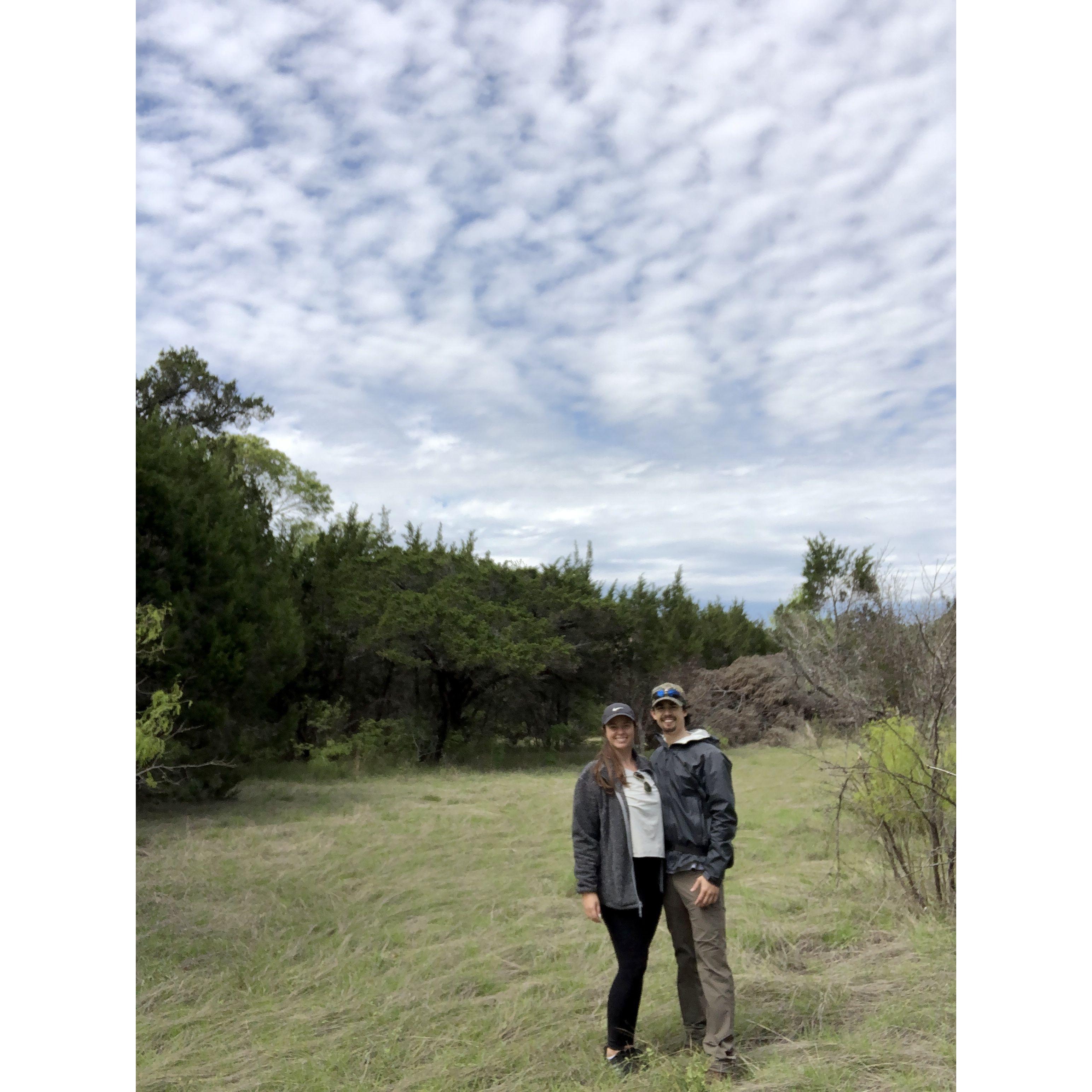 Hiking in the Texas Hill Country at our favorite hiking spot - 2021