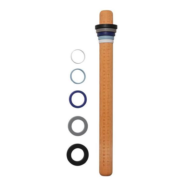 GIR Silicone Rolling Pin – Adjustable Rolling Pin with Adjustable Heights, Non Stick Silicone Rings, and Laser Etched Measurements for Baking Cookies, Pastries, and Pizza Dough