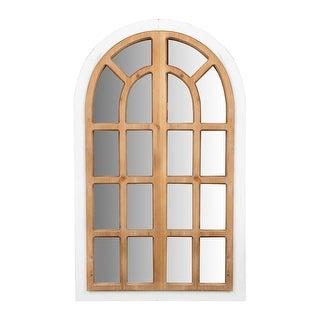 46" Wood & Metal Wall Mirror - Galvanized and Natural