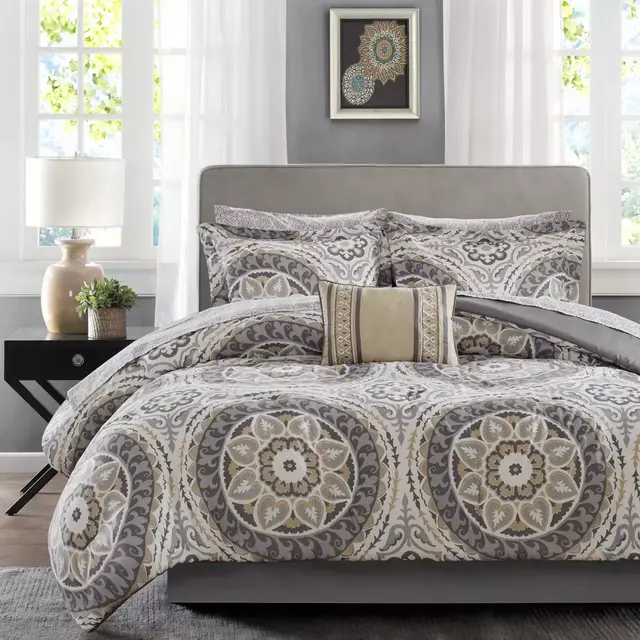 Madison Park Essentials Serenity 9-Piece King Comforter Set in Taupe