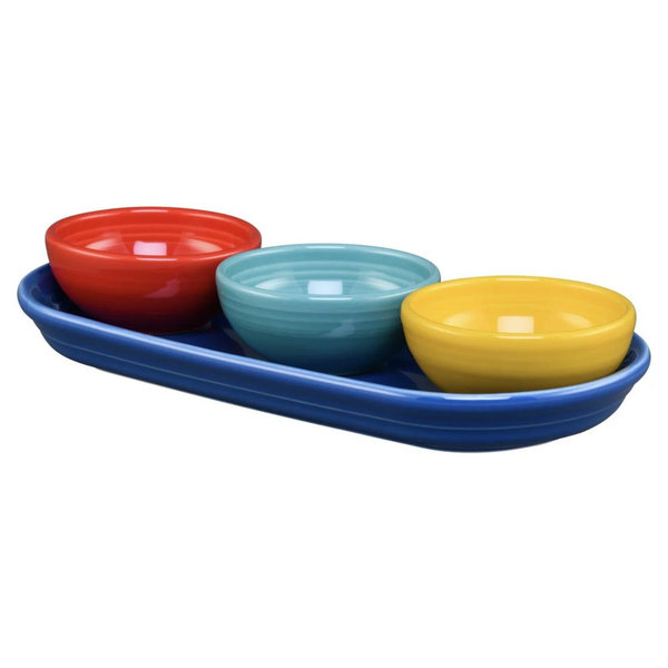Fiesta Vibrant Mixed Colors 4-Piece Condiment Set