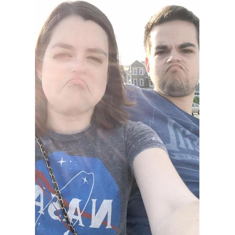 The very not romantic picture we were taking while the very kind lady was taking a much better picture of us.