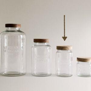 GLASS SCREW-ON STORAGE JAR - medium