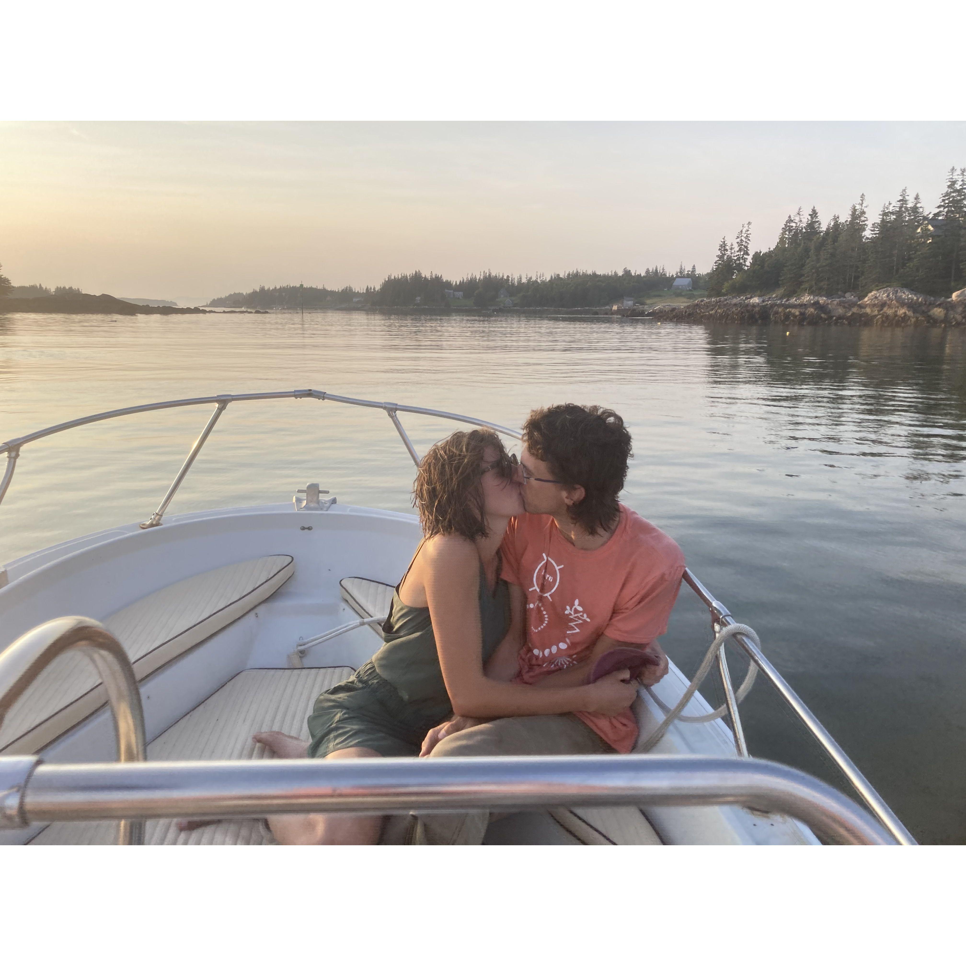 We hope the wine and food on our honeymoon are as good as our trip to visit friends in Maine.