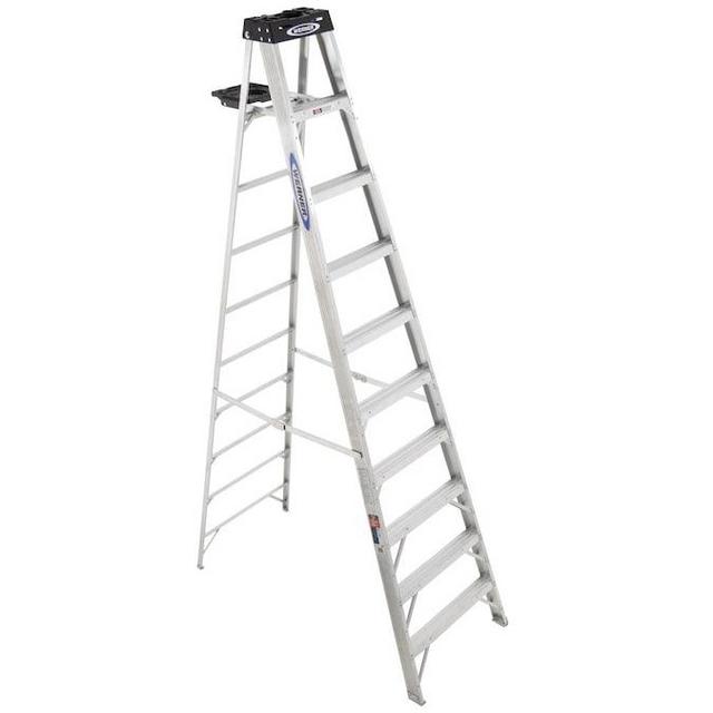 Werner 370 10-ft Aluminum Type 1A - 300 lbs. Capacity Step Ladder