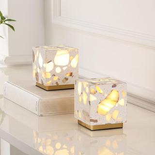 Lara Terrazzo LED Mini Table Lamp, Set of 2
