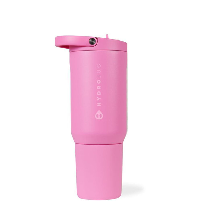 HydroJug Sport - Stainless Steel Tumbler with Straw, Vacuum Insulated, 20oz Leakproof Water Bottle, Ergonomic Design, Reusable, Dishwasher Safe, Rubber Base, Durable for Gym or Outdoors, Taffy