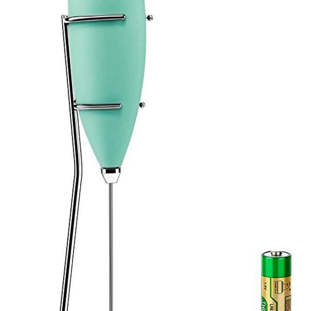 Milk Frother Handheld Foam Maker for Mothers Day Gift - Whisk Drink Mixer for Bulletproof Coffee, Electric Whisk for Cappuccino, Frappe, Matcha, Hot Chocolate (Included AA Batteries)