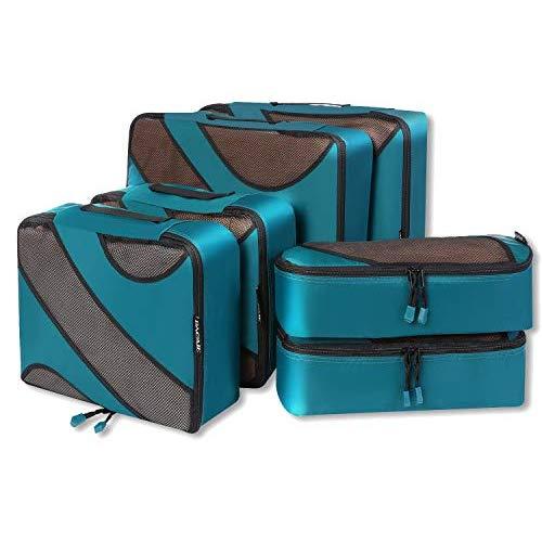 Bagail 6 Set Packing Cubes,3 Various Sizes Travel Luggage Packing Organizers