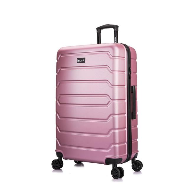 InUSA Trend II 28-Inch Hardside Spinner Checked Luggage in Rose Golden