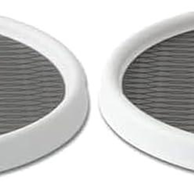 Copco Basics Non-Skid Pantry Cabinet Lazy Susan Turntable, 12-Inch, White/Gray, 1 Count (Pack of 2)