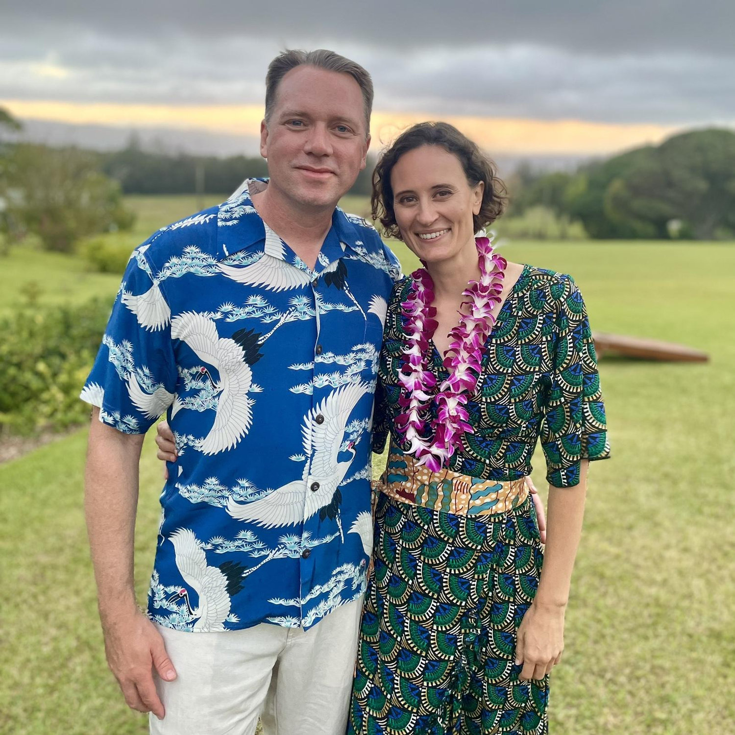 At Brendan's amazing wedding in Hawaii.