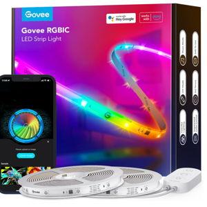 Govee 65.6 feet RGBIC LED Strip Lights for Bedroom, Smart Strip Lights Alexa Compatible, Color Changing LED Lights, Home Decor