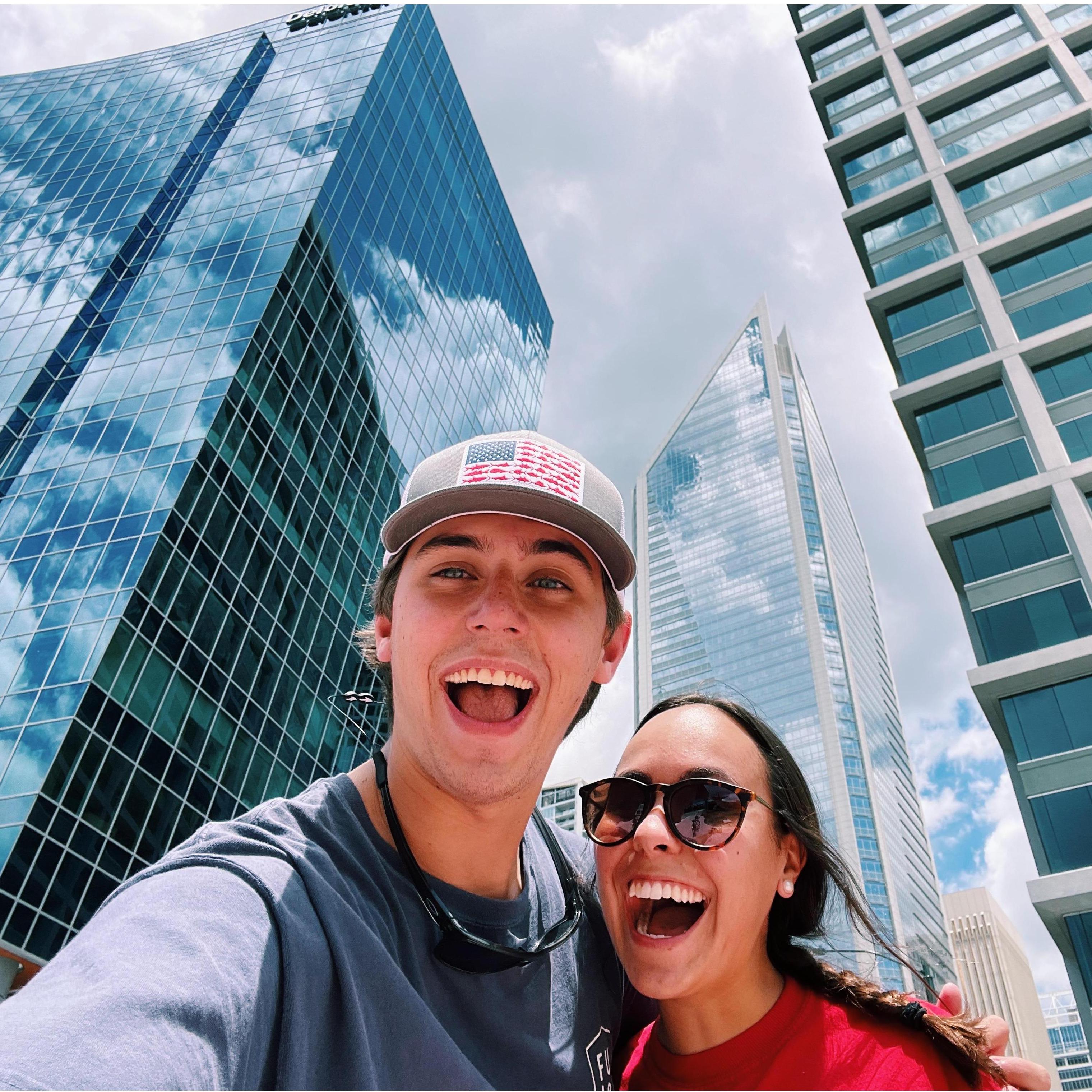 Visiting our new home together, Charlotte, NC