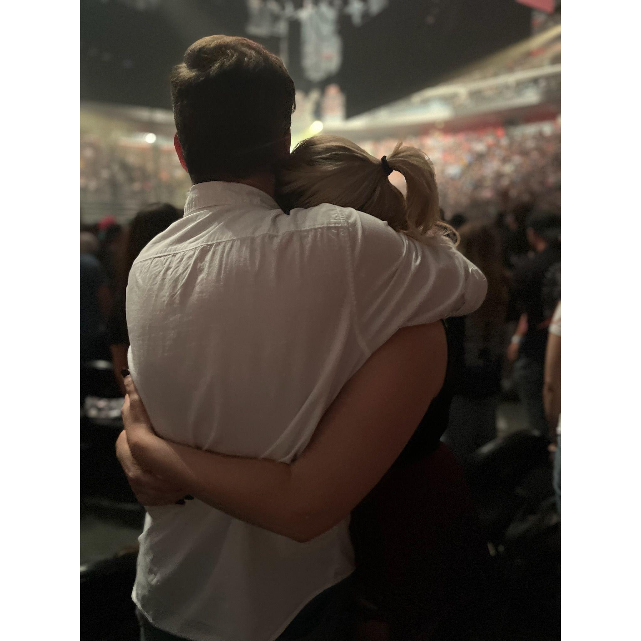 At the Blink 182 concert for Chris' birthday