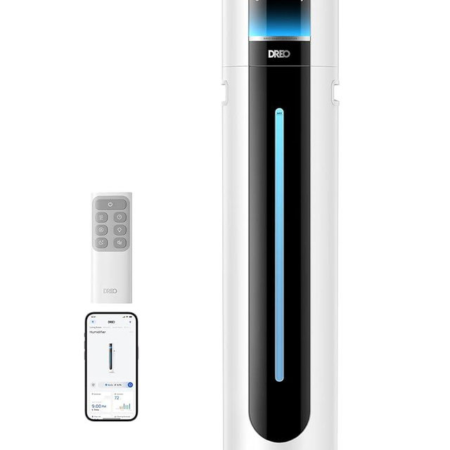 DREO 11L Humidifier Large Room 700ft², 100H Smart Cool Mist Humidifers for Bedroom, 21dB Quiet, Top Fill, Clean Tank Technology, App & Remote Control, Aroma Box, RGB, 12h Timer, White, Humidifer 747S