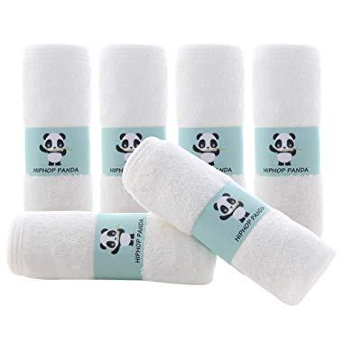 Bamboo Baby Washcloths - Hypoallergenic 2 Layer Ultra Soft Absorbent Bamboo Towel - Newborn Bath Face Towel - Natural Reusable Baby Wipes for Sensitive Skin - Baby Registry as Shower