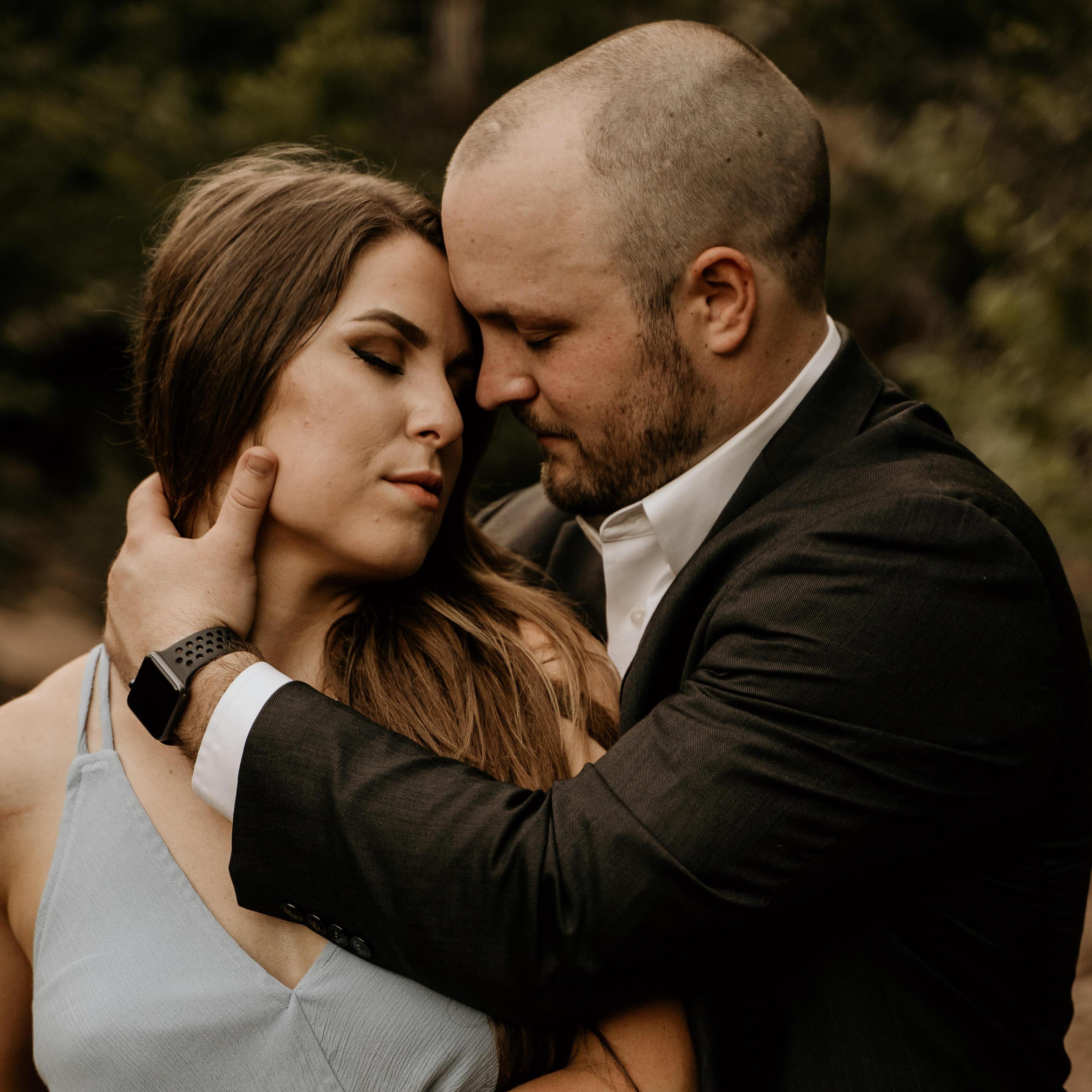 One of many photos from our engagement session in June 2020.