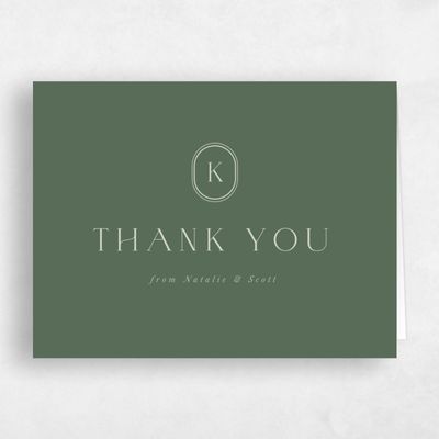 Grayed Hunter, Green Wedding Thank You - Barga Landscape