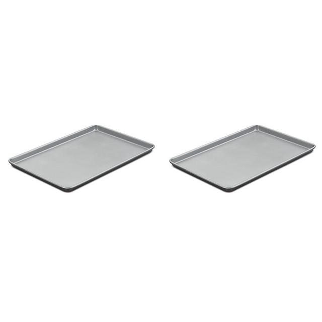 Cuisinart AMB-17BS 17-Inch Chef's Classic Nonstick Bakeware Baking Sheet,Silver (Pack of 2)