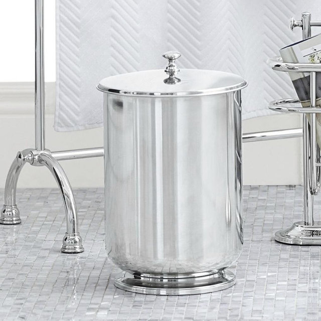 Mercer Polished Nickel Trash Can