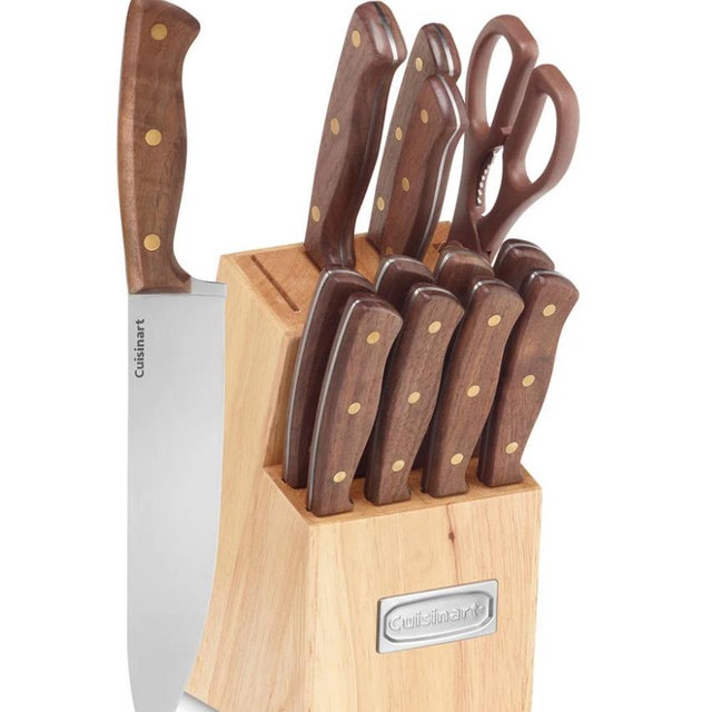 Cuisinart Advantage 14 Piece Triple-Rivet Knife Set WALNUT