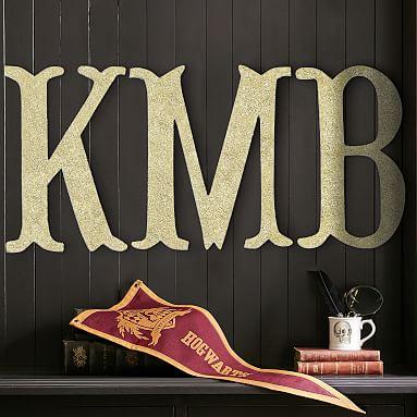 Camille Wall Letters, Glitter, GOLD F