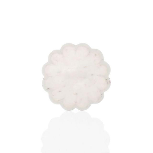 Round Marble Petal Shaped Tray, 6.5"W